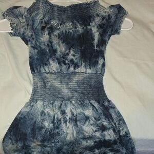 Dereon Navy Tie-Dye Dress